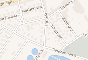 Jahnova v obci Ostrava - mapa ulice