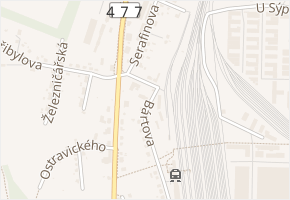 Jeseninova v obci Ostrava - mapa ulice