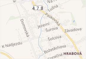 Jezerní v obci Ostrava - mapa ulice