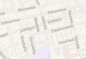 Jubilejní v obci Ostrava - mapa ulice