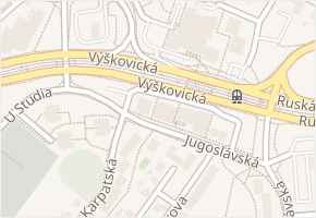 Jugoslávská v obci Ostrava - mapa ulice