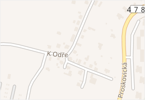 K Odře v obci Ostrava - mapa ulice