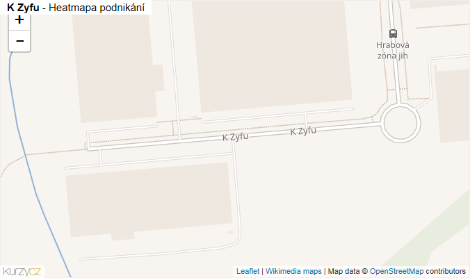 Mapa K Zyfu - Firmy v ulici.