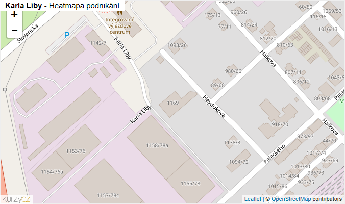 Mapa Karla Líby - Firmy v ulici.