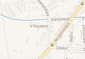 Keramická v obci Ostrava - mapa ulice