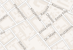 Klicperova v obci Ostrava - mapa ulice