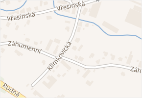 Klimkovická v obci Ostrava - mapa ulice