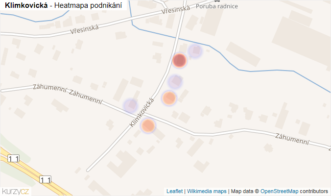 Mapa Klimkovická - Firmy v ulici.