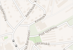 Kmetská v obci Ostrava - mapa ulice