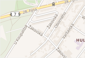 Knüpferova v obci Ostrava - mapa ulice
