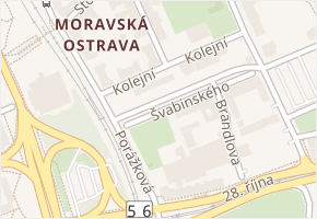 Kolejní v obci Ostrava - mapa ulice