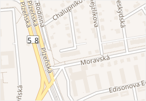 Komarovova v obci Ostrava - mapa ulice
