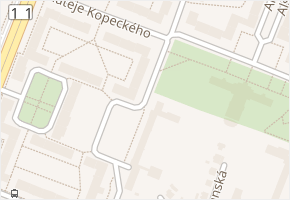 Komenského v obci Ostrava - mapa ulice