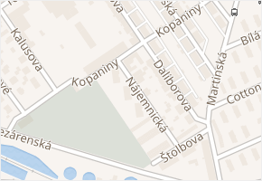 Kopaniny v obci Ostrava - mapa ulice
