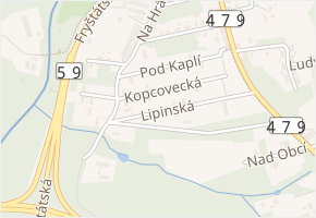 Kopcovecká v obci Ostrava - mapa ulice