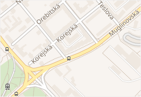 Korejská v obci Ostrava - mapa ulice