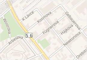 Kosmova v obci Ostrava - mapa ulice