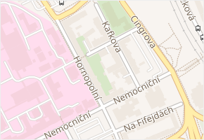 Kounicova v obci Ostrava - mapa ulice