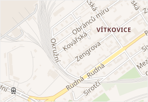Kovářská v obci Ostrava - mapa ulice