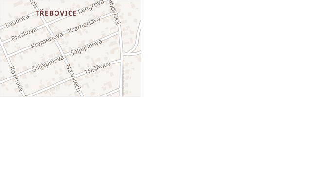 Krameriova v obci Ostrava - mapa ulice