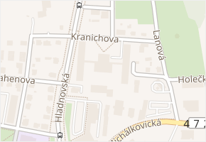Kranichova v obci Ostrava - mapa ulice
