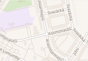 Krasnoarmejců v obci Ostrava - mapa ulice