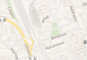 Křivá v obci Ostrava - mapa ulice