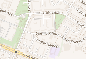 Kyjevská v obci Ostrava - mapa ulice