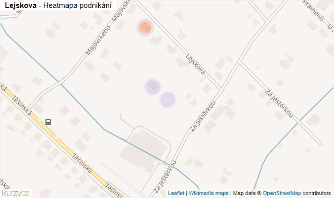 Mapa Lejskova - Firmy v ulici.