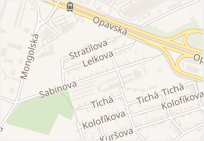 Lelkova v obci Ostrava - mapa ulice