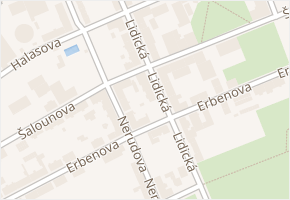 Lidická v obci Ostrava - mapa ulice