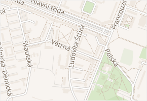 Ľudovíta Štúra v obci Ostrava - mapa ulice