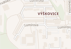 Lumírova v obci Ostrava - mapa ulice