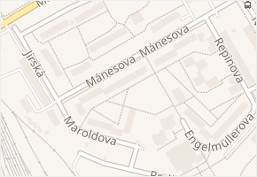 Mánesova v obci Ostrava - mapa ulice