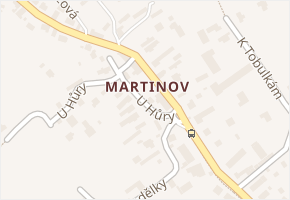 Martinov v obci Ostrava - mapa městské části