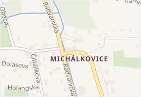 Michálkovice v obci Ostrava - mapa části obce