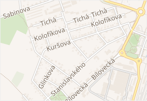Mičurinova v obci Ostrava - mapa ulice