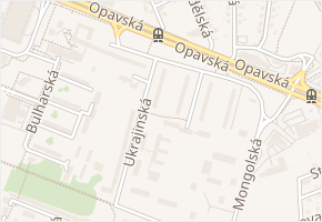 Mongolská v obci Ostrava - mapa ulice