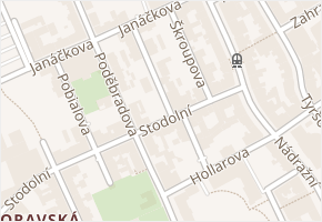 Musorgského v obci Ostrava - mapa ulice