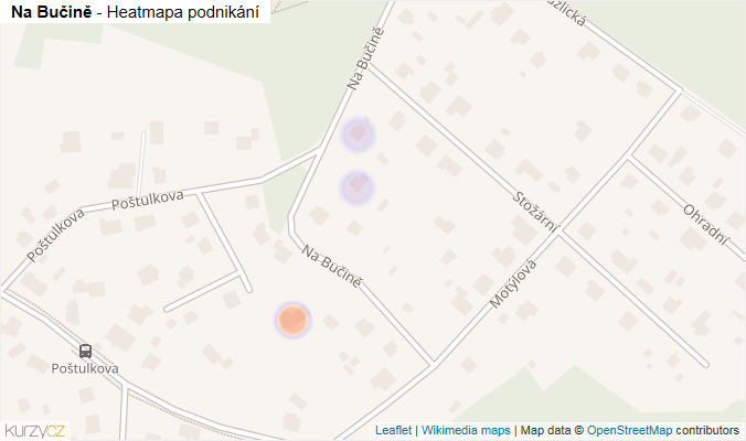 Mapa Na Bučině - Firmy v ulici.