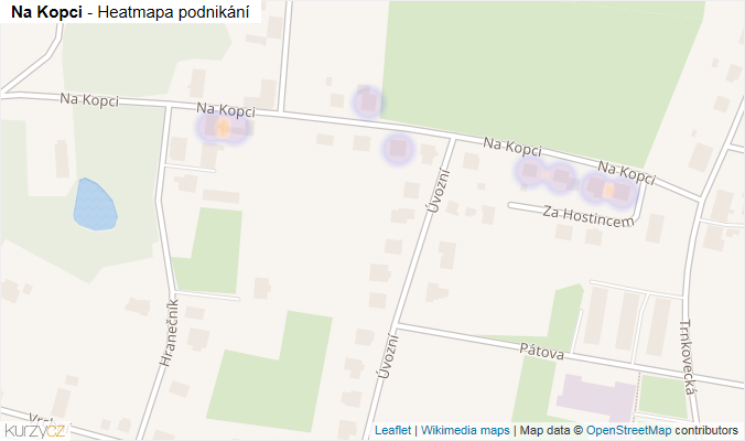 Mapa Na Kopci - Firmy v ulici.