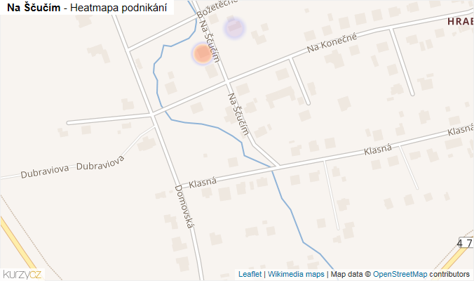 Mapa Na Ščučím - Firmy v ulici.
