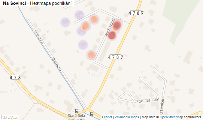 Mapa Na Sovinci - Firmy v ulici.