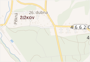 Na Žižkově v obci Ostrava - mapa ulice