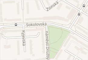 náměstí Družby v obci Ostrava - mapa ulice