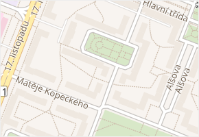 náměstí Jana Nerudy v obci Ostrava - mapa ulice