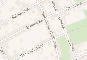 Nerudova v obci Ostrava - mapa ulice