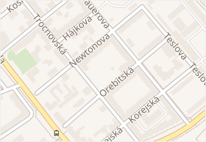 Newtonova v obci Ostrava - mapa ulice