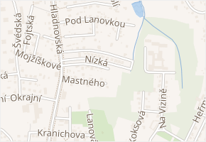 Nízká v obci Ostrava - mapa ulice