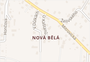 Nová Bělá v obci Ostrava - mapa části obce
